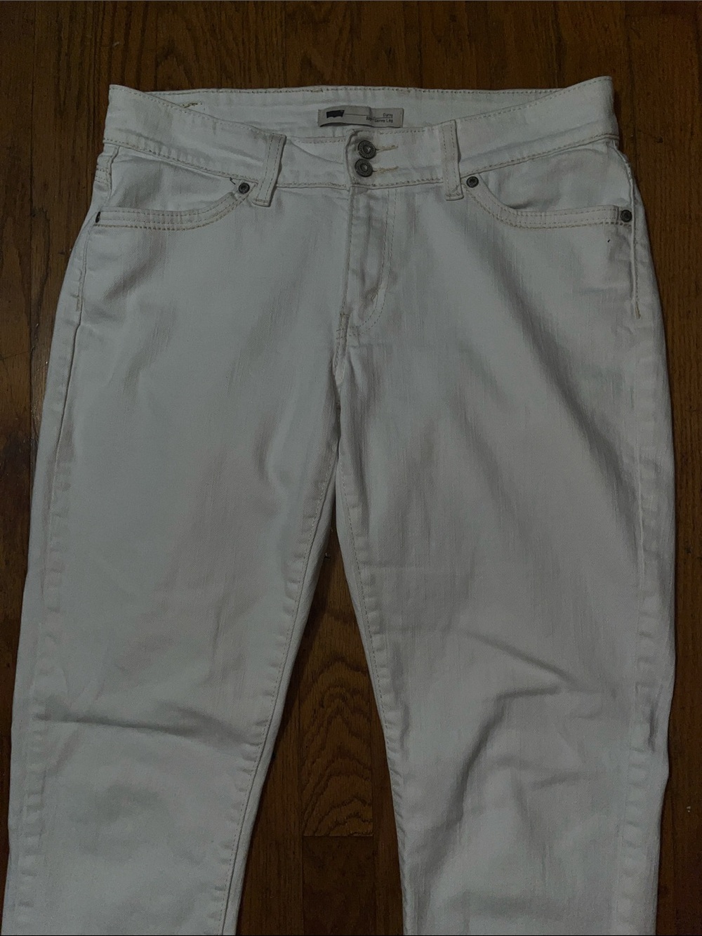 Levi’s 529 Curvy Skinny Leg White Denim Jeans Size 31 - Picture 3 of 10